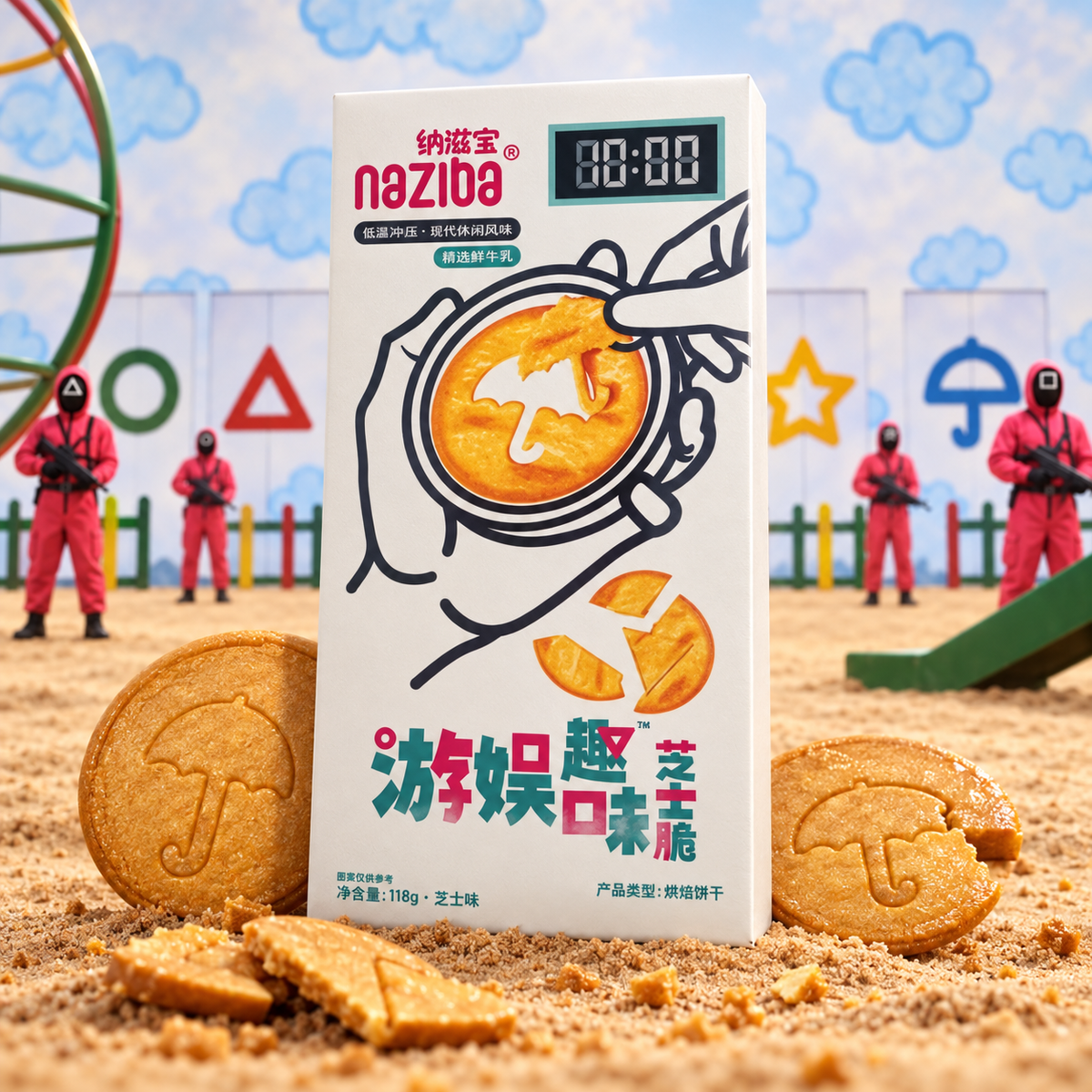 Biscuits Squid Game Fromage - Marque Naziba