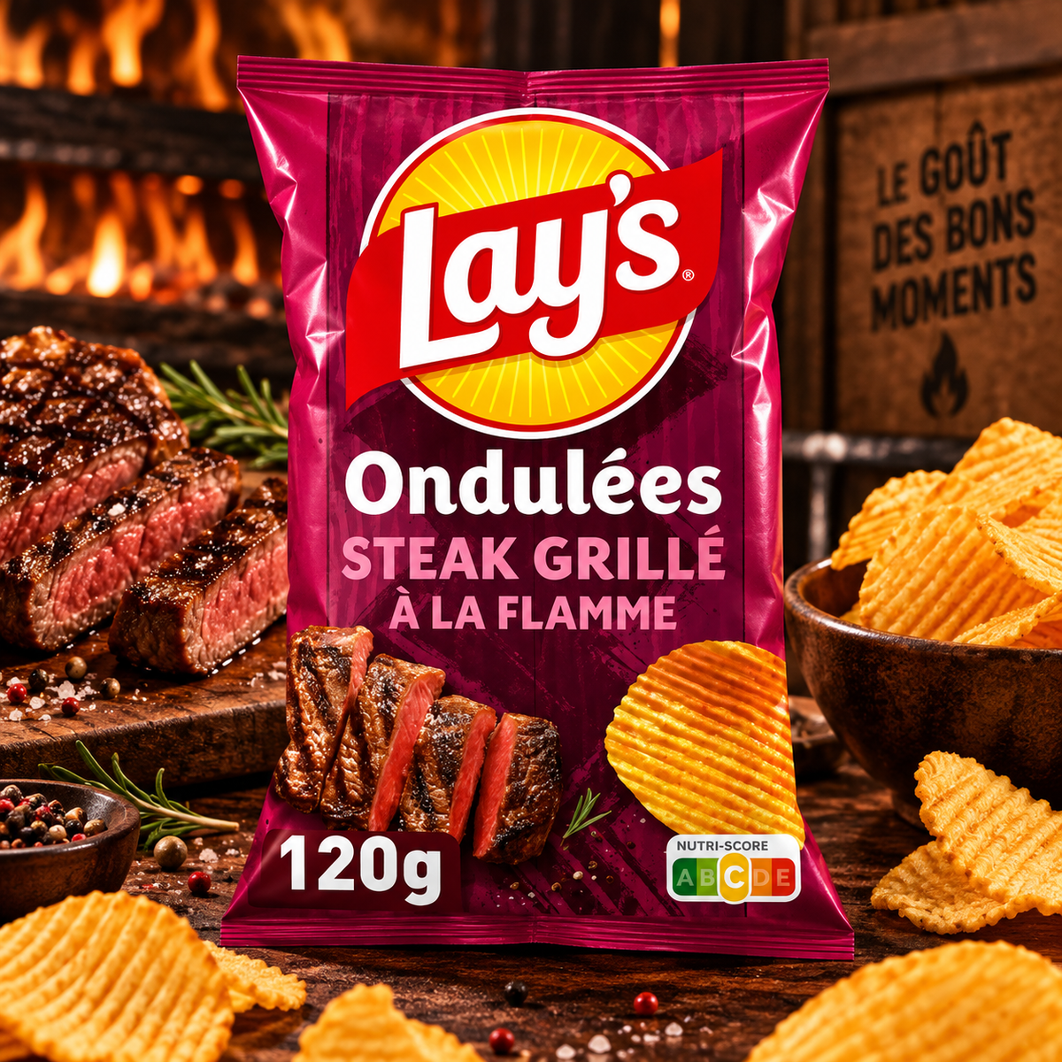 Lay’s Ondulées Steak Grillé à la Flamme
