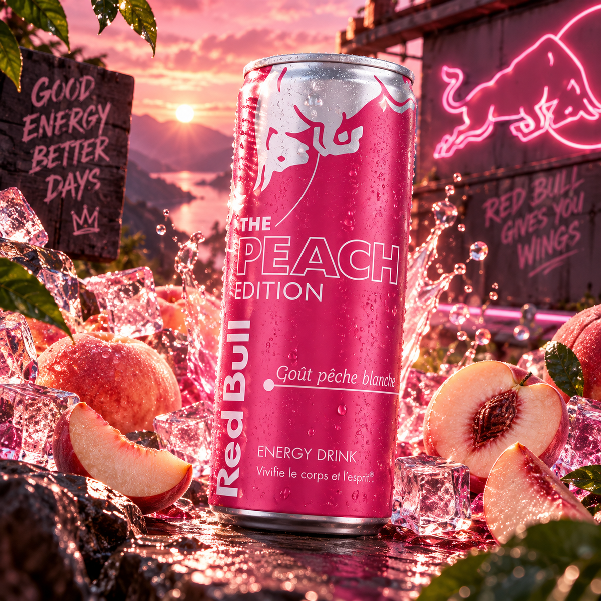 Red Bull Peach Edition – Pêche Blanche