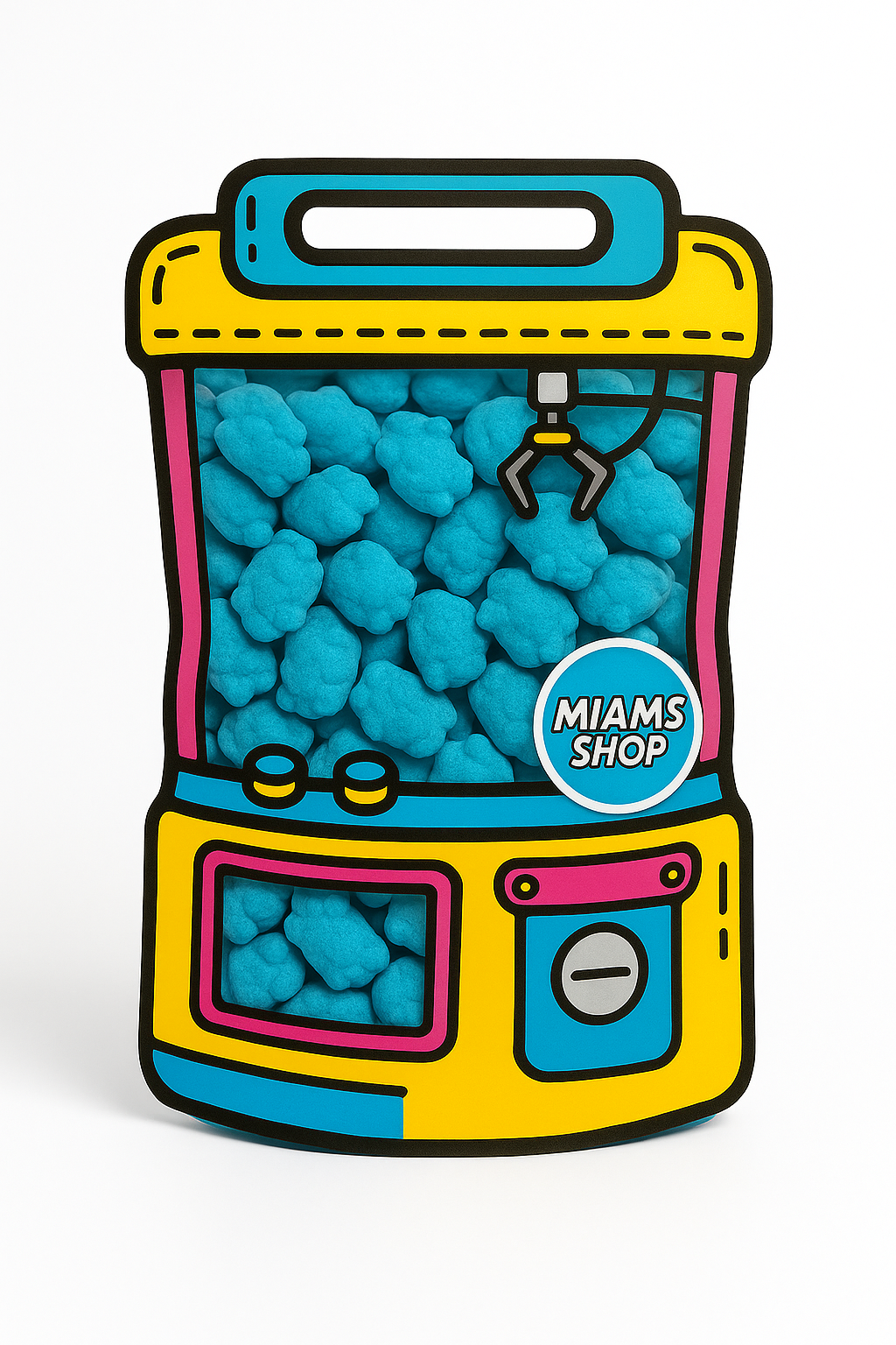 Sac bonbon Framboises fouettée bleue sucrée