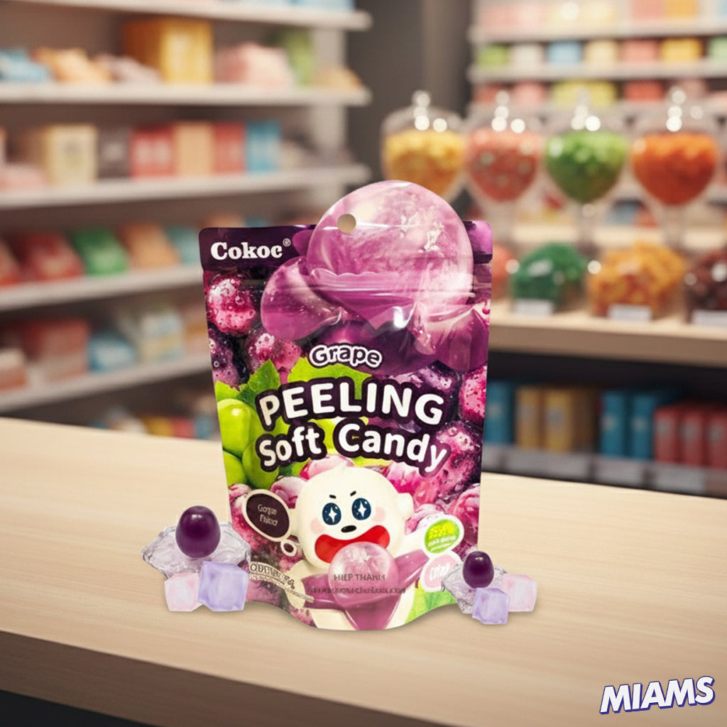 Cokoc Peeling Soft Candy – Grape Flavor